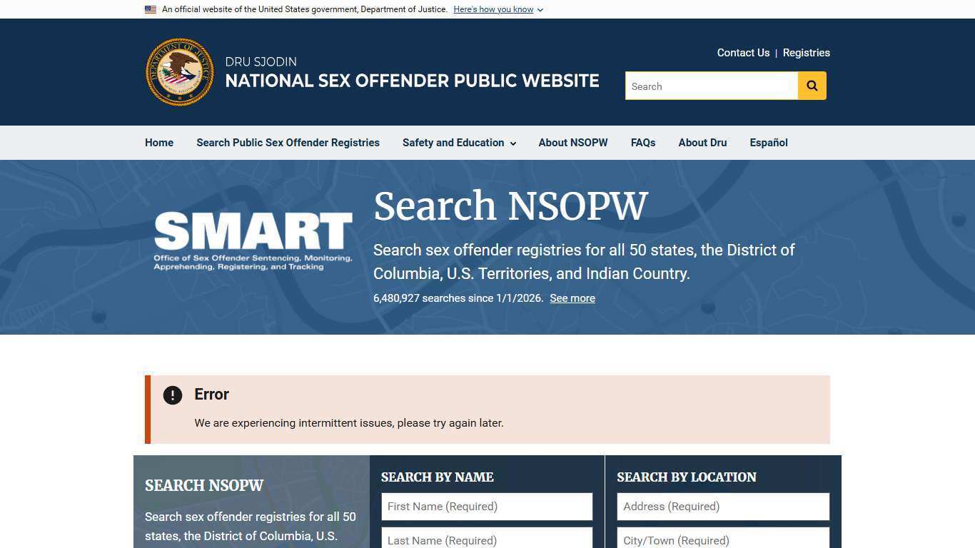 Home | Dru Sjodin National Sex Offender Public Website
