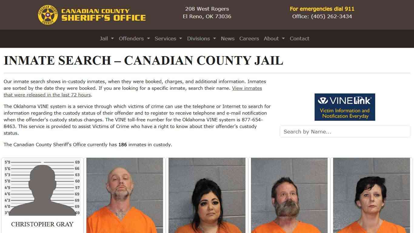 Inmate Search | Canadian County Sheriff's Office